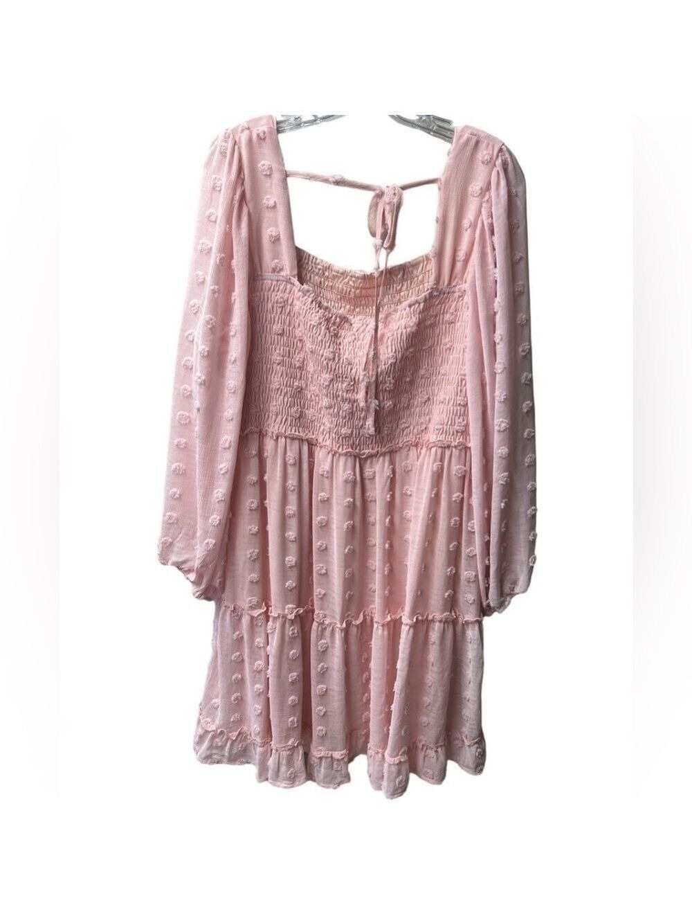 WHITE Birch Woman’s Pink Swiss Dot Dress Size 3x. (S037) - Picture 3 of 12